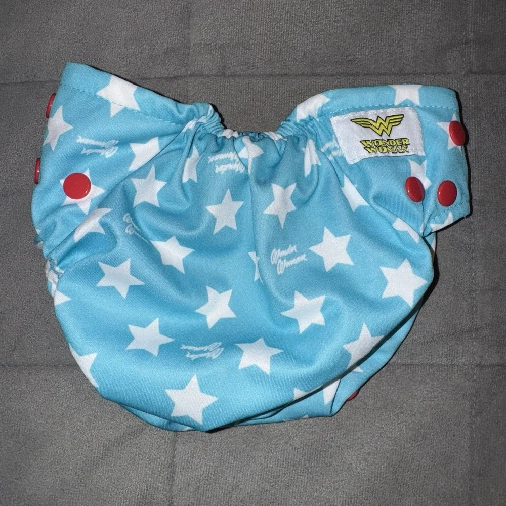 Cloth Pocket Diapers‎ Bumkins Wonder Woman & Kawaii Prints Lot of 5